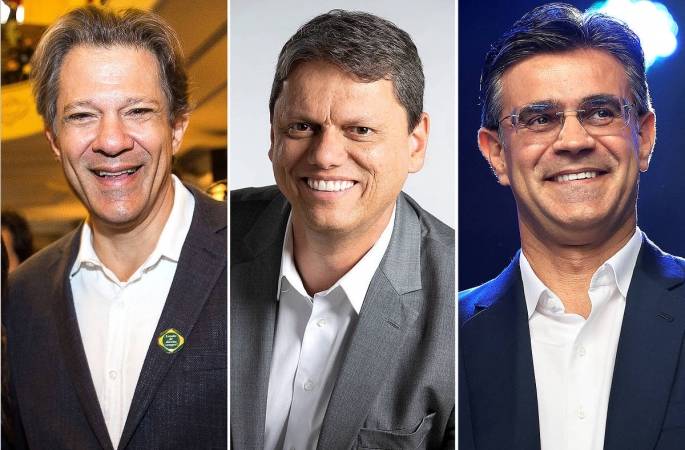 Datafolha: Rodrigo sobe e empata com Tarcísio em 2º; Haddad lidera