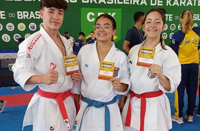 Jovens de Avaré conquistam prata e bronze no Campeonato Brasileiro de Karatê