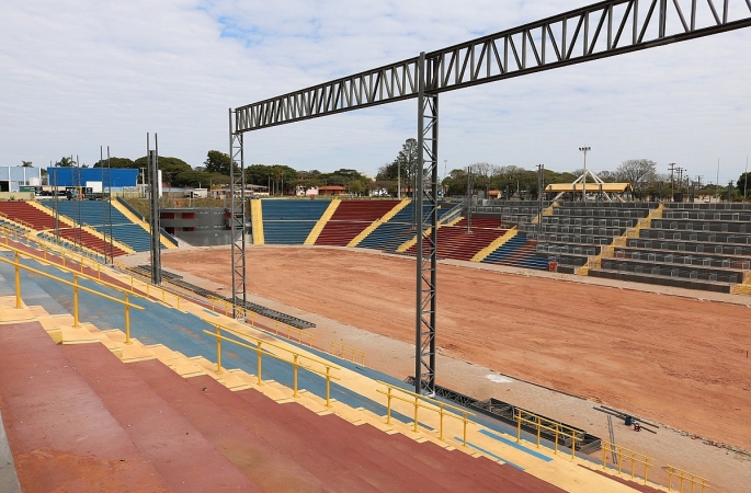 Obras para a cobertura da Arena de Eventos entram em nova fase