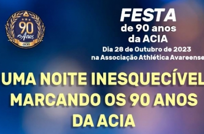 ACIA comemora os 90 anos com jantar e show com Demônios da Garoa neste Sábado