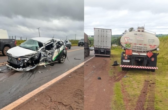 Acidente entre veículos deixa motorista ferido na SP-255