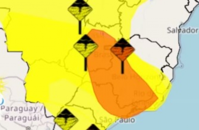 Inmet emite alerta para chuvas e ventos de até 100 km/h no Brasil