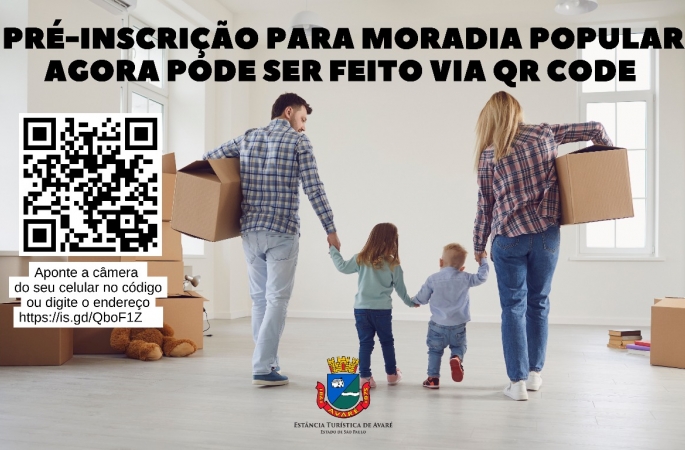 Pré-inscrição para moradia popular agora pode ser feito via QR Code