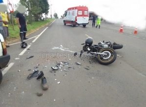 Garupa de moto morre em colisão com carro na Marechal Rondon no interior de SP