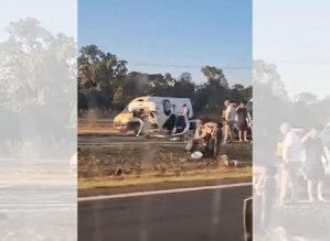 Bebê de 9 meses morre após pai perder controle da direção e capotar carro em rodovia 